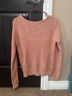 chic Dusty Rose Knit Crewneck Sweater